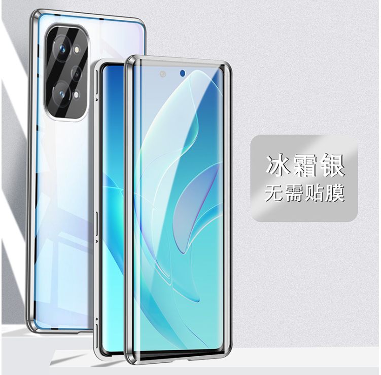 Compatible with Redmi Turbo 4 phone case, Magneto NOTE14 Pro+ double-sided glass lens magnetic anti-drop case