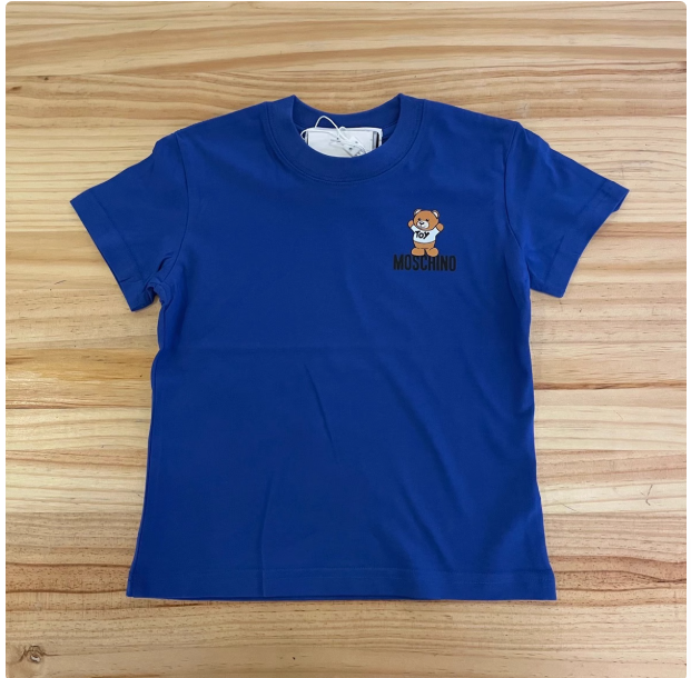 2023 Spring and Summer New Children's Clothing Happy Teddy M Bear Round Neck Cotton Short Sleeve T-shirt Boys and Girls Long Sleeve Top