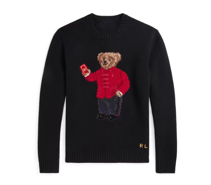 Women's Sweater R*L Cotton 2025 Early Spring Bear Knit Sweater