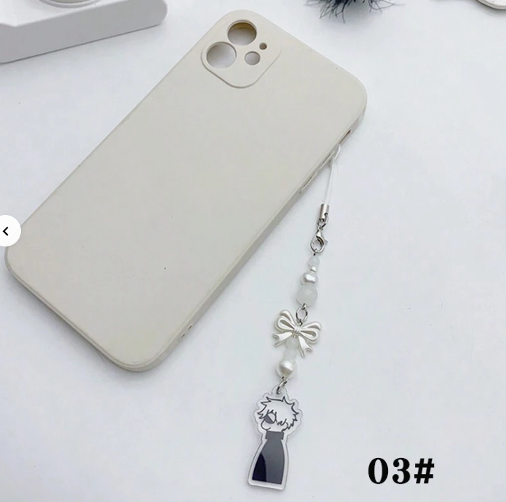 1pc Gojo Phone Pendant Keychain, Star Phone Case Hanging Chain, Student Wallet & Backpack Pendant, Mobile Decoration Chain, Car Keychain