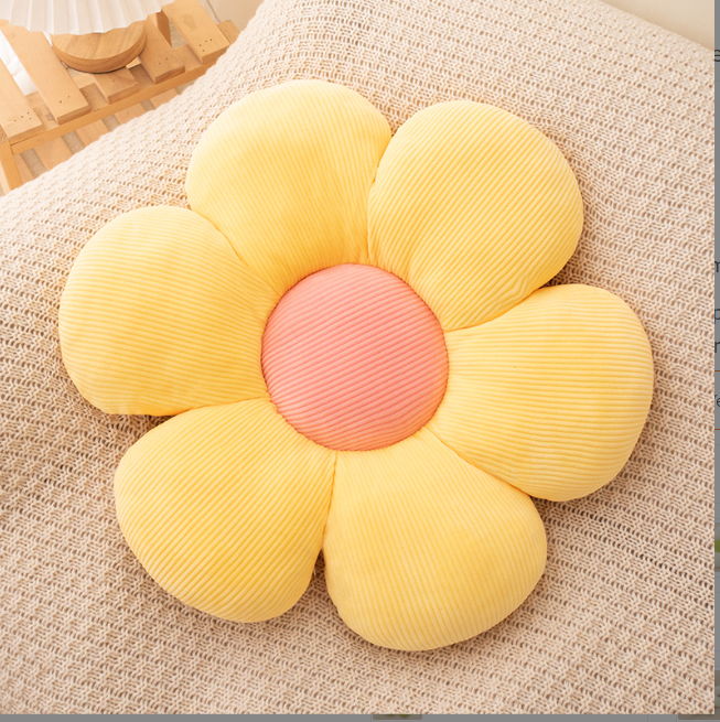 Sunflower pillow small daisy cushion petals flower office floor wholesale student chair Pu