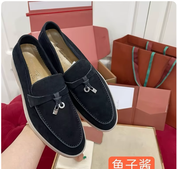 LAIORIONA loafers women's slip-on shoes P single shoes casual flat-soled British tassel buckle versatile soft-soled lazy shoes