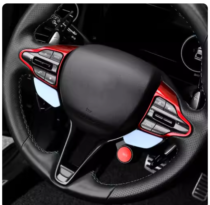 Suitable for Hyundai Elantra N Veloster steering wheel cover carbon fiber decoration modification