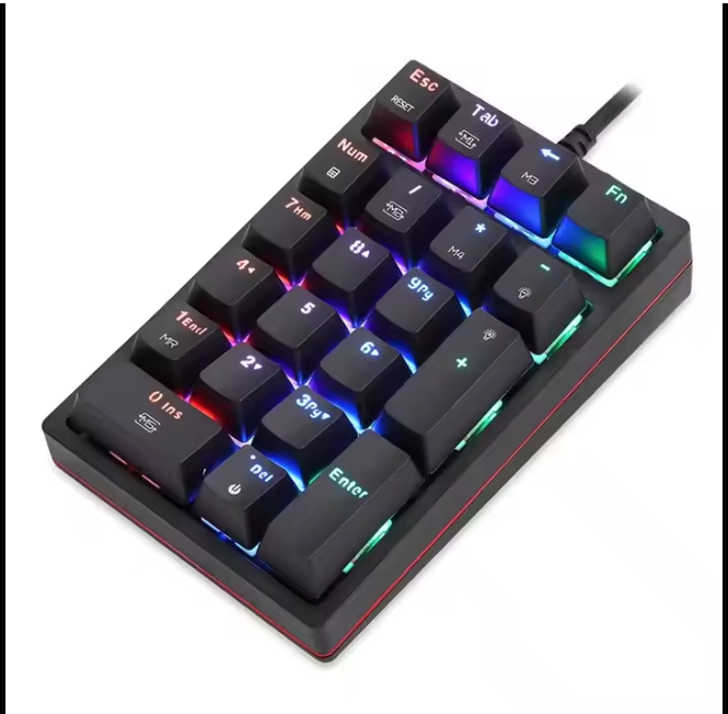 Motospeed K24 Outem Switch Wired Mini Digital Numpad Numeric Keypad RGB Backlit Keyboard