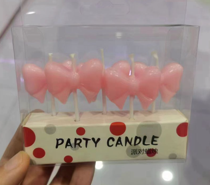 Korean birthday candles ins style pink cute children cute little fairy decoration birthday bow candles