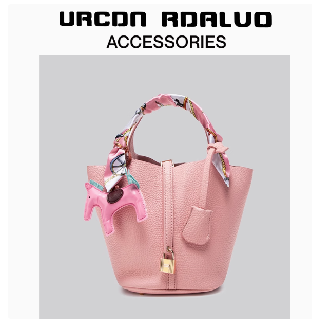 UR niche hand-held mother-and-child bucket bag female 2025 new summer soft leather hand-held large-capacity commuter vegetable basket