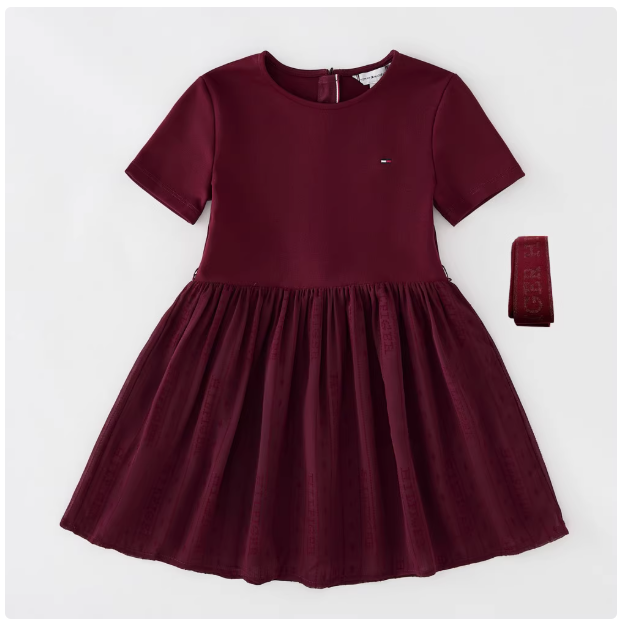 4-16 years old French style girl baby girl modal short-sleeved T-shirt dress mesh splicing dress summer