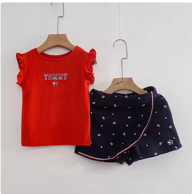 Summer thin boy suit short-sleeved shorts baby casual clothes children's sportswear pure cotton two-piece suit European and American style