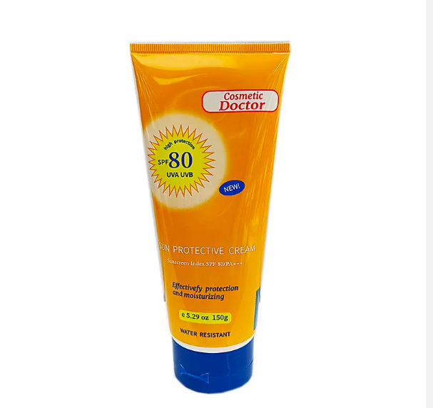 SUN PROTECTIVE CREAM HIGH PROTECTION LASTING UVA UVB SYSTEM SPF+++80 PORE WATER RESISTANT