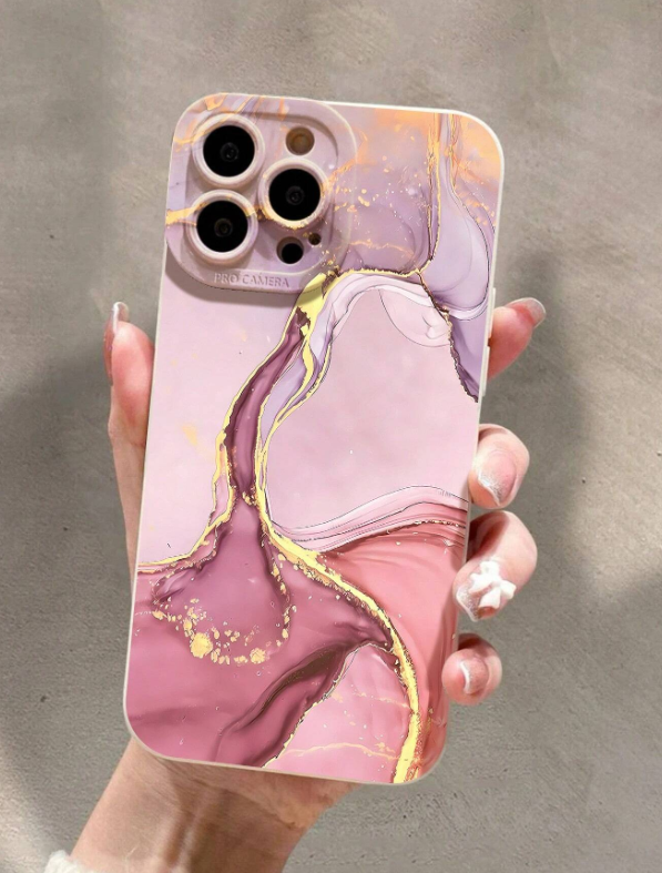 Marble Pattern Liquid Silicone Phone Case Full Body Protective Shockproof TPU Soft Rubber Cover, Available In Transparent, White And Black, Unisex, Compatible With IPhone 15 14 13 12 11 XS XR X 8 7 S Mini Plus Pro Max SE