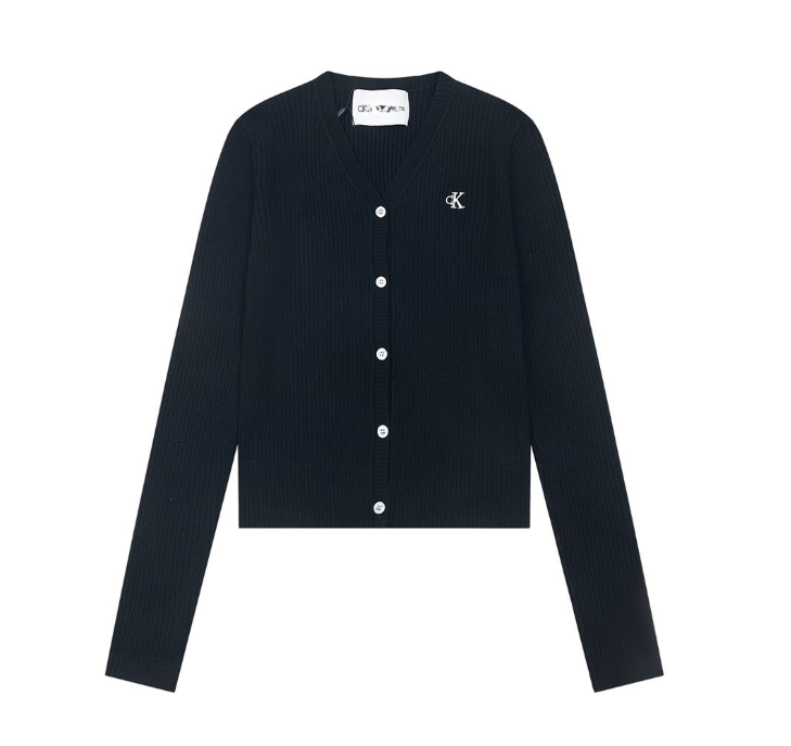 C brand Nini autumn and winter Xiaohongshu same style V-neck button new sweater slim fit versatile men and women's same style jacket