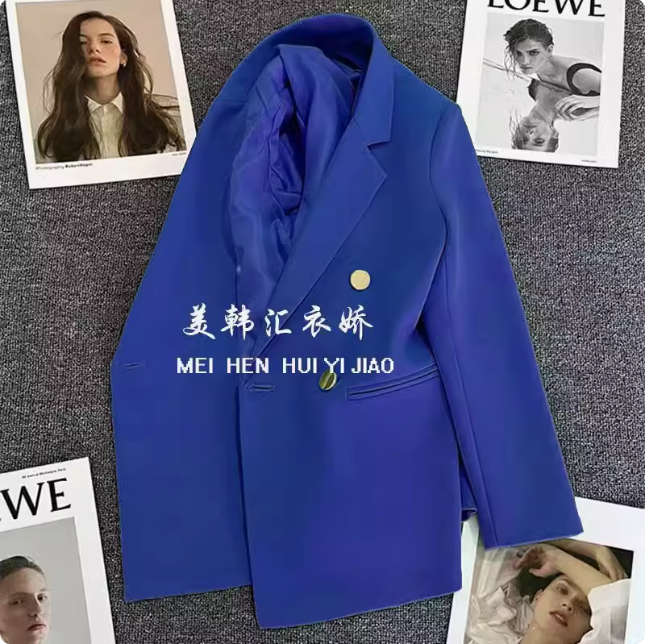 Loose 2024 Spring and Autumn new suit jacket for women Korean style straight casual fashion temperament slim suit top