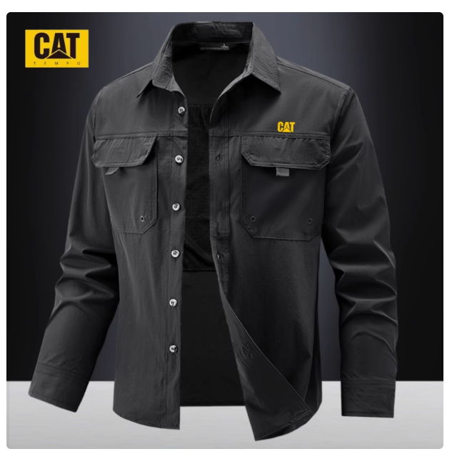 Spring and summer thin men's outdoor workwear jacket CAT"com Carter loose long-sleeved shirt large pocket casual