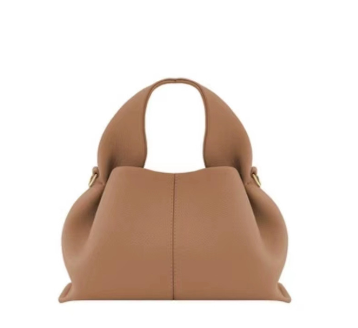 polene2024 new niche design genuine leather crossbody bag cloud dumpling bag bag sense fashion handbag