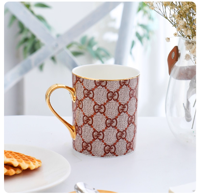 British bone china mug couple cup European coffee cup milk tea cup office water cup wedding birthday gift