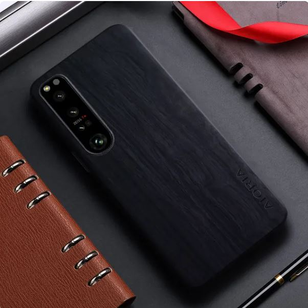 Case for Sony Xperia 1 V IV 5 1 III funda bamboo wood pattern Leather Desihn back cover for sony xperia 1 v iv 5 1 iii case capa