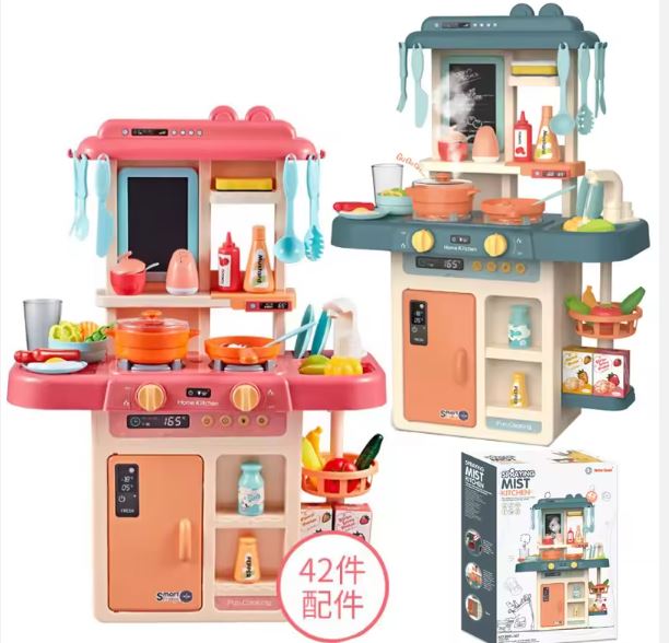 Water Function Accessories Kids Happy Real Cooking Mist Spray Table Set Big Kitchen Toy for Kids Other Pretend Play