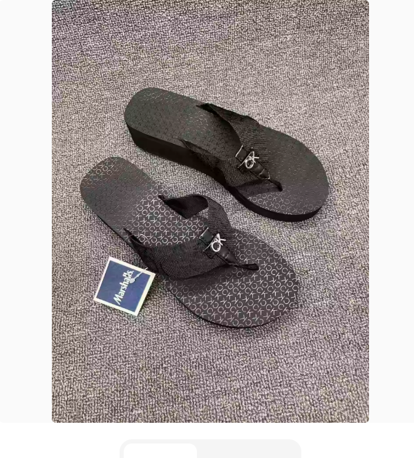 Genuine 25 new summer women's fashion casual flip-flops thick bottom heightened beach sandals female letter C plus K