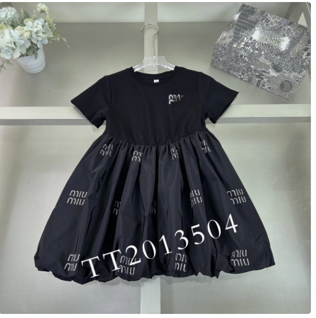 2025 summer new children's clothing girls pink flower embroidered dress children's skirt girl fashionable princess skirt