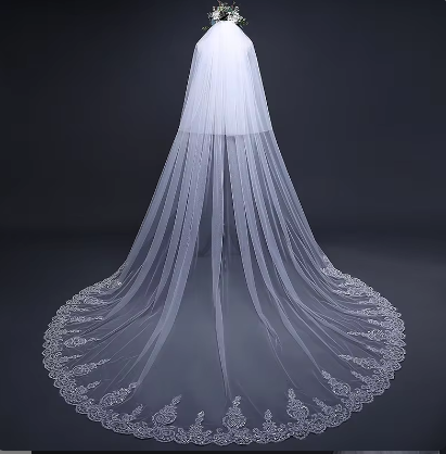 New Style Hot Lady Tulle Wedding Bridal Veil Lace Wedding Veil Wholesale
