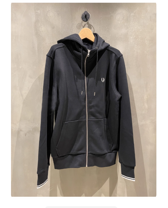 FP wheat ear black zipper hooded sweatshirt 2024 autumn and winter new loose versatile slim jacket men and women's same style