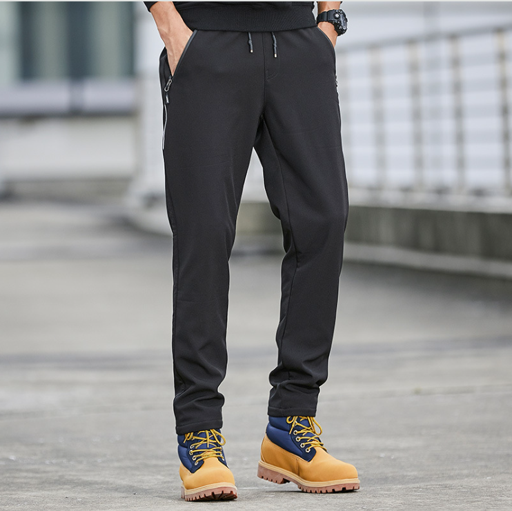 Men's outdoor sports trousers autumn and winter thickened warm windproof mountaineering trousers men's trousers