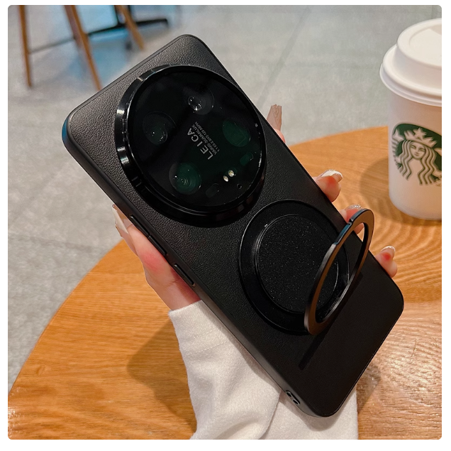 Unzip magnetic bracket with built-in lens film suitable for Xiaomi 14Ultra mobile phone case