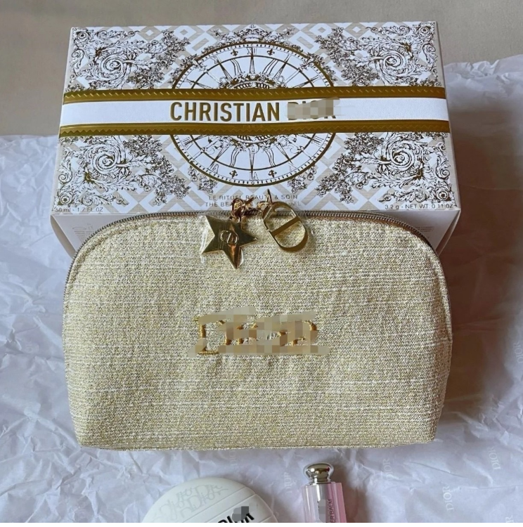 Beauty Counter 2024 Christmas Limited Gift Gold Cosmetic Bag Storage Bag