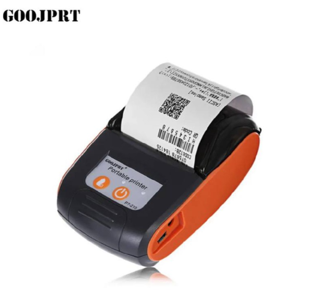 58mm mini portable thermal printer with battery Goojprt pt-210 Barcode printers