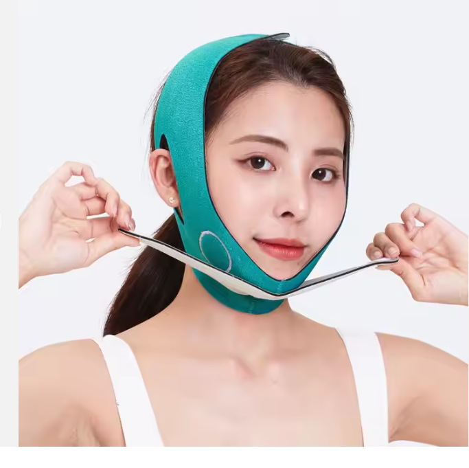 Face Lifting Strap V Line Thin Face Slimming Belt Chin Lift Mask Double Chin Reducer Tape Soft High-Elastic Fit Bandage