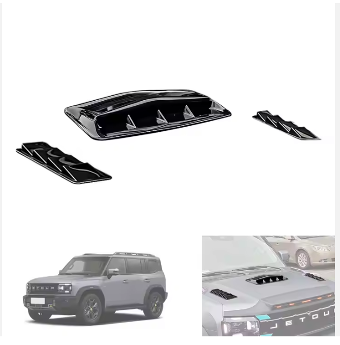 Car Front Hood Cover Air Inlet Decorative Set Air Flow Intake Sticking Bonnet Vent Cover for Jetour Traveler T2 2023 2024