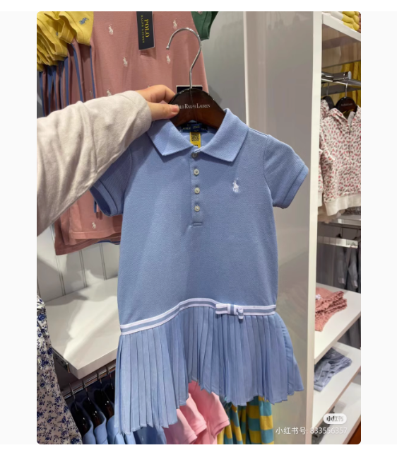 Pre-April custom RL Lajia pony embroidered polo skirt knitted skirt fully embroidered vest skirt suit pleated dress