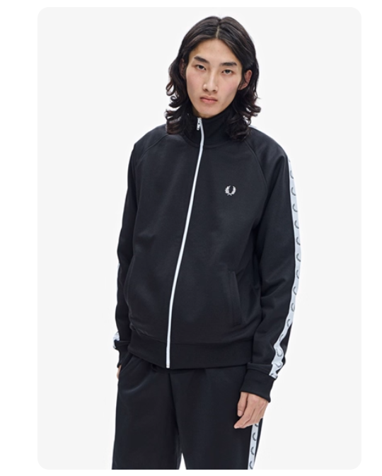 FRED PERRY zipper sweatshirt men's jacket sports stand collar spring and autumn wheat ear string label trend casual cardigan jacket