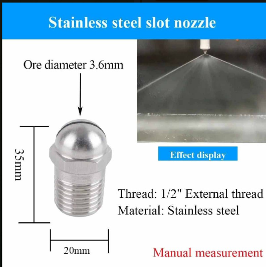 YS-BHC Slotted Draft Nozzle for Gas and Steam,Stainless Steel Blow Nozzle, ,Fan Spray Nozzle