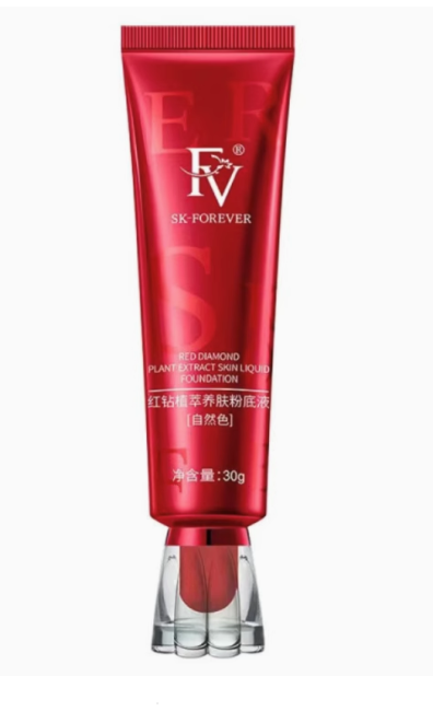 [TikTok hit] FV Red Diamond Plant Extract Skin Care Foundation, one piece, genuine, male and female students, no makeup removal