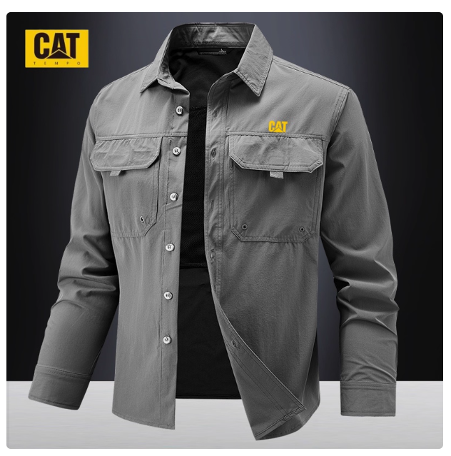Spring and summer thin men's outdoor workwear jacket CAT"com Carter loose long-sleeved shirt large pocket casual