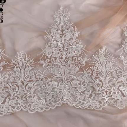 35cm Wide Lot Beads Beaded White Diy Bridal Trim Lace