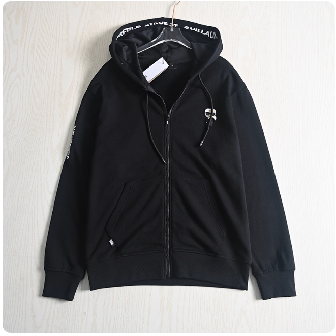 American K-line men's recommended hooded offset letter chest patch soft rubber villain men's spring sweatshirt hoodie