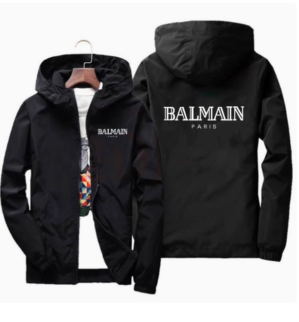 Men's Jacket Spring and Autumn Trendy Korean Style Casual Large Size Men's Windbreaker Zipper Hooded Outerwear