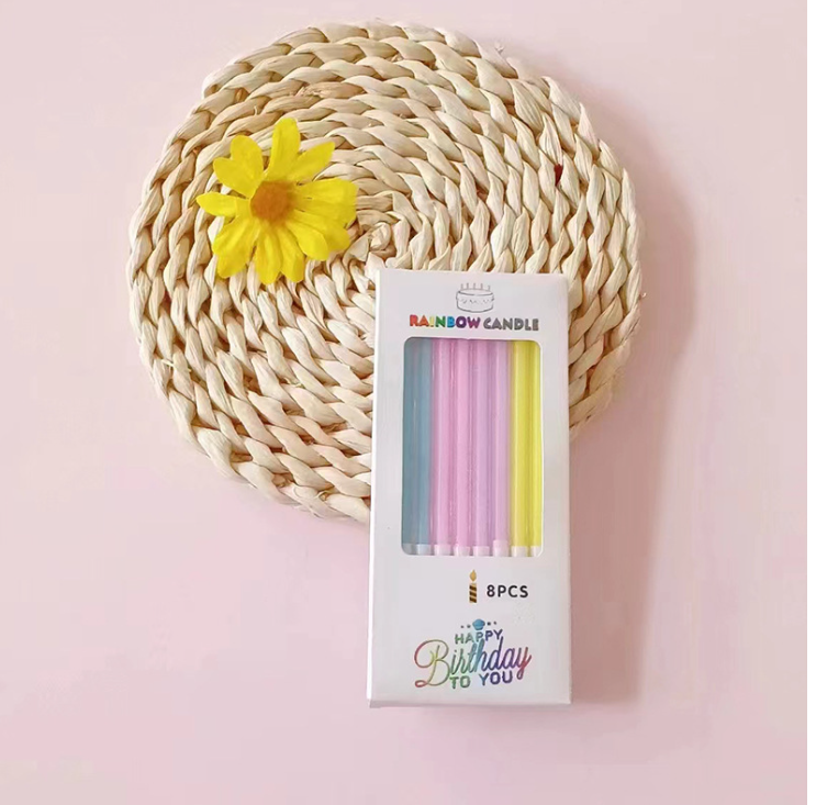 Pencil candle creative gold-plated long rod birthday candle romantic party baking birthday cake atmosphere decoration candle
