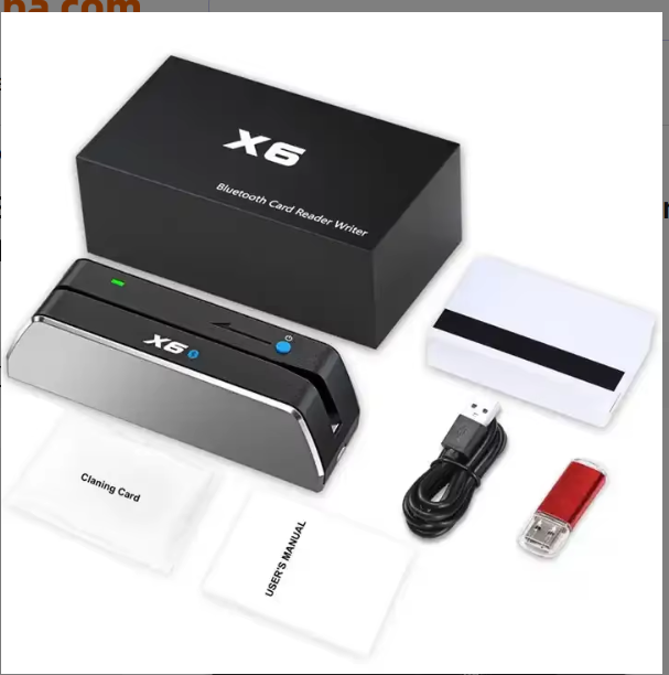 Hot Sale MSRX6 MSRX6BT Credit Card Writer Chip Reader Writer with EMV PCI Certificate Blueteeth Mpos Magnetic Card Reader