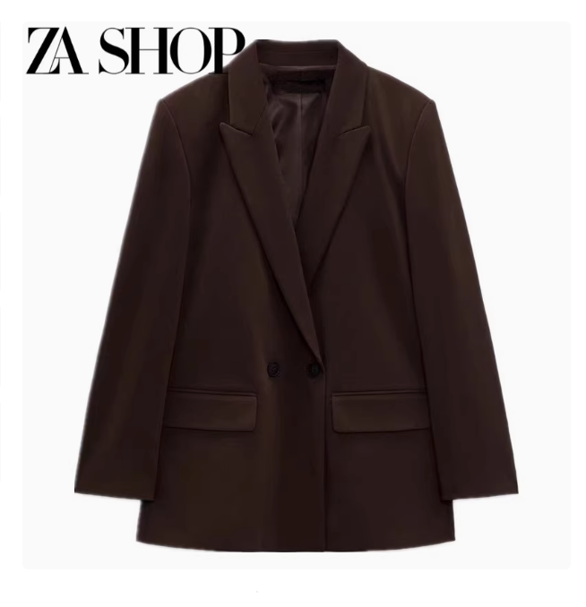 ZA Spring new women's lapel long-sleeved casual plus size suit jacket 02753032711