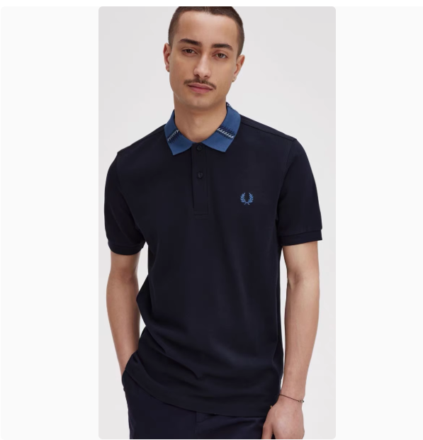 Hot sale new style wheat ear perry temperament men's short sleeve slim fit polo shirt tennis black cotton embroidered shirt