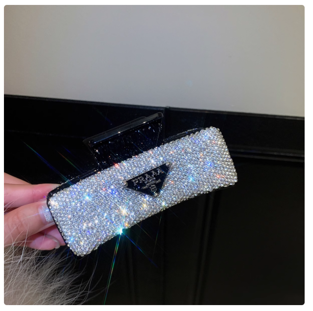 Xiaoxiang's glittering diamond hairpin light luxury high-end back of the head hair shark hairpin headdress Japanese and Korean hair accessories