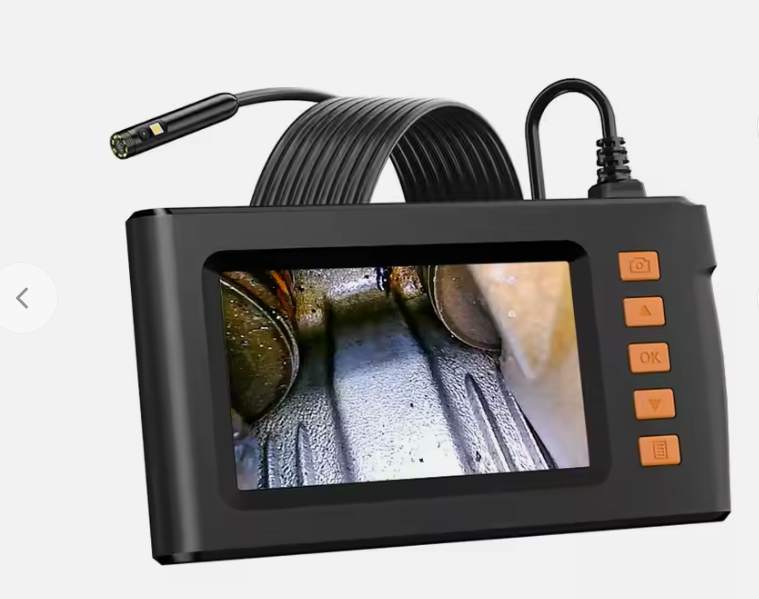 8mm 4.3'' IPS Screen Endoscope Hand-hold Waterproof Pipe Camera HD1080P Rigid Cable Inspection Car Industrial Borescope 2600mA