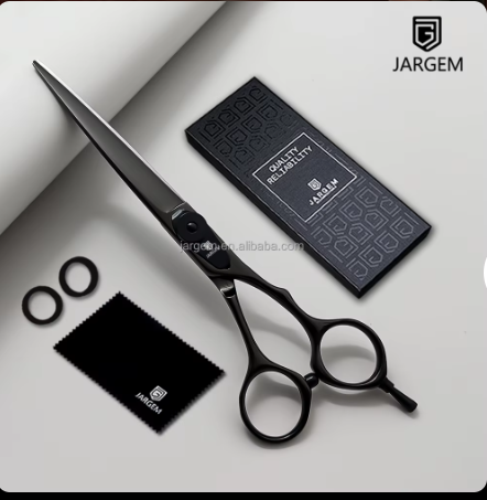 Professional Hair Scissors Kit Black Coated Hairdressing Scissors Set Fine Cutting Barber Scissors Shears