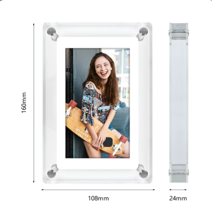 English Film 5 Inch IPS 4GB Digital Photo Frame Video/movie Download OEM ODM Digital Photo Frame Smart Picture Frame