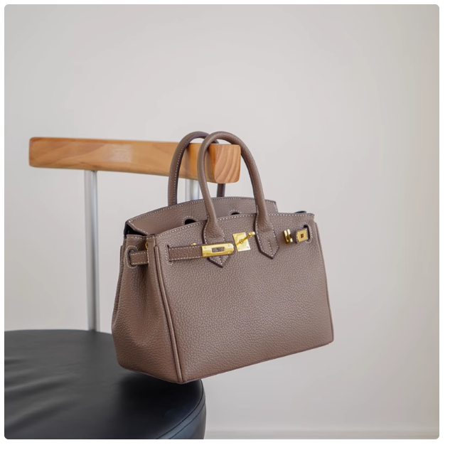 Lychee pattern platinum bag high-end stylish handbag large capacity Kelly bag female 2024 new trendy bride wedding