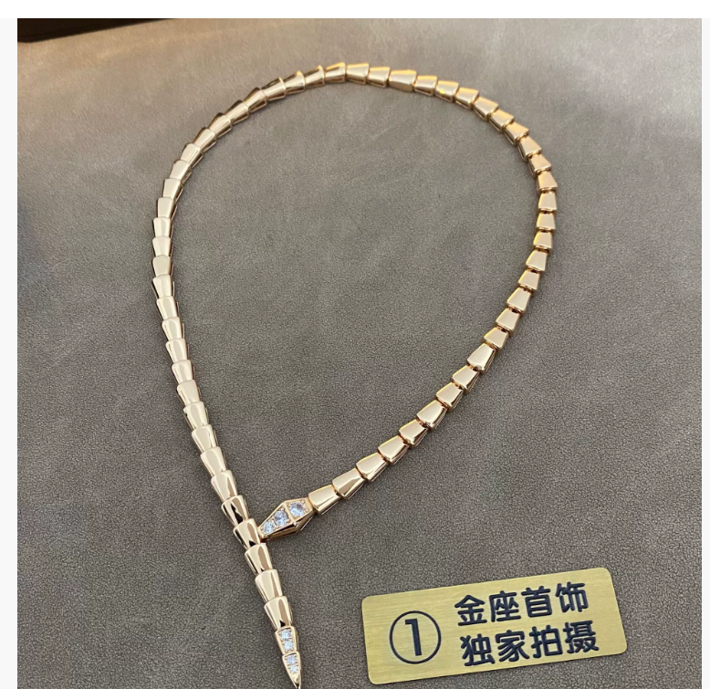 Seiko high version B same style snake necklace snake bone necklace female European and American style manufacturers cross-border live supply