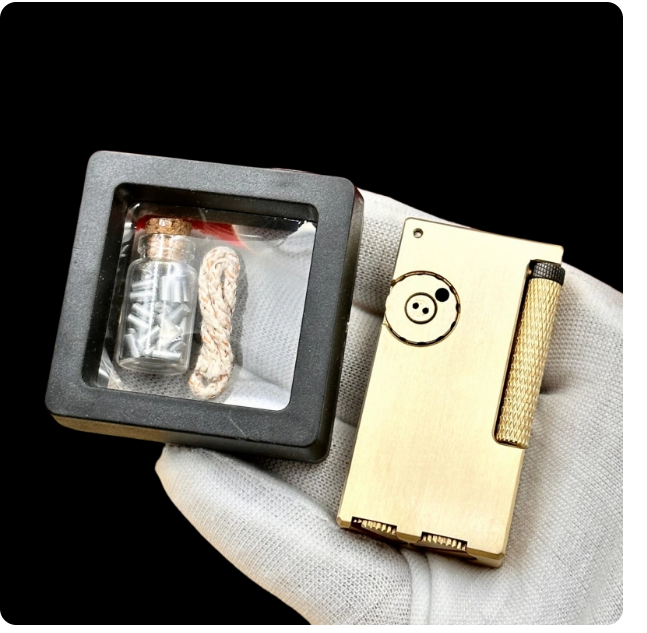 [Copper] Flamido Raised Arm Brass Kerosene Lighter Flint Warehouse Retro Fashion Portable Men's Gift